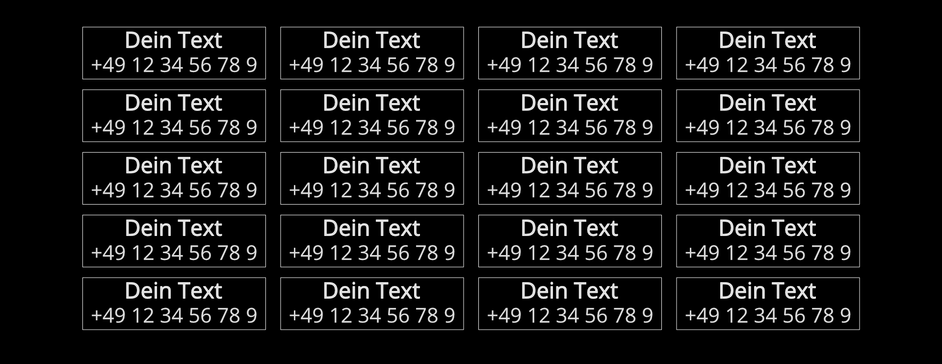 iD-Aufkleber - 20 Stück (2,5cm x 0,8cm)