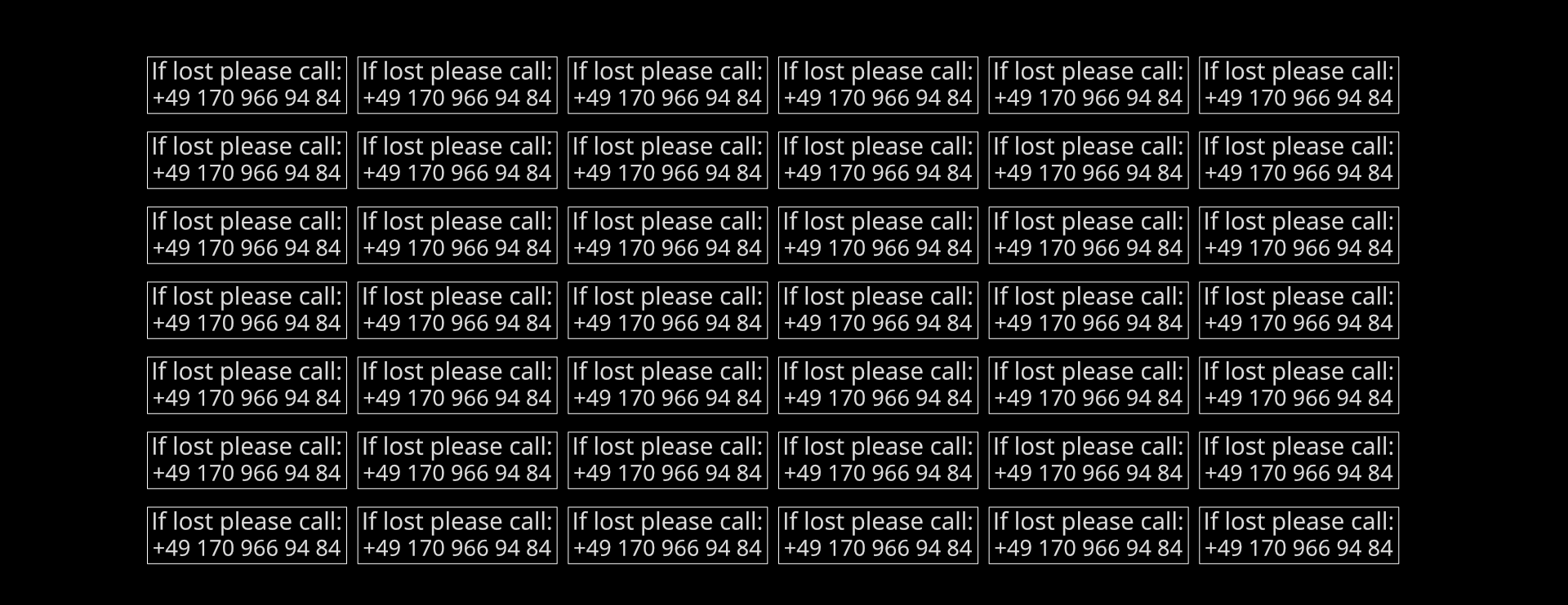 Ultra-Mini iD-Aufkleber - 42 St. (1,5 cm x 0,5 cm) - 2 Zeilen