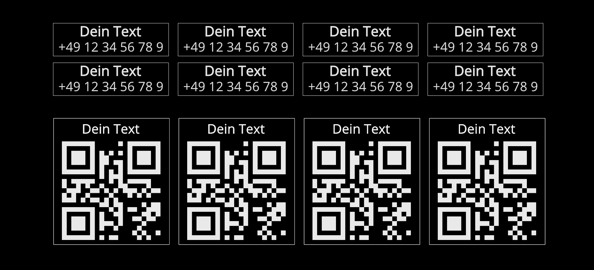 iD-Aufkleber mit QR-Code & Text Aufklebern
