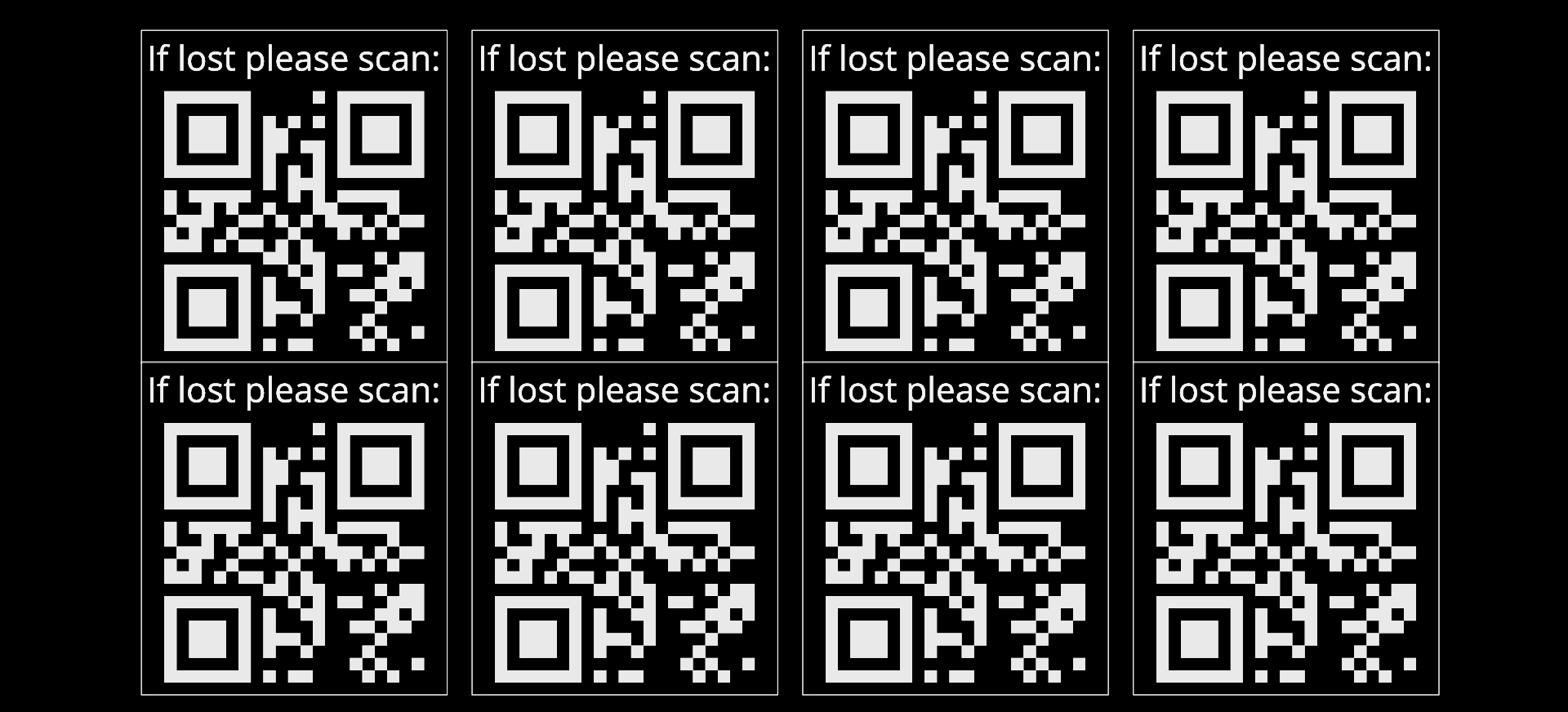QR-Code iD-Aufkleber Lost and Found