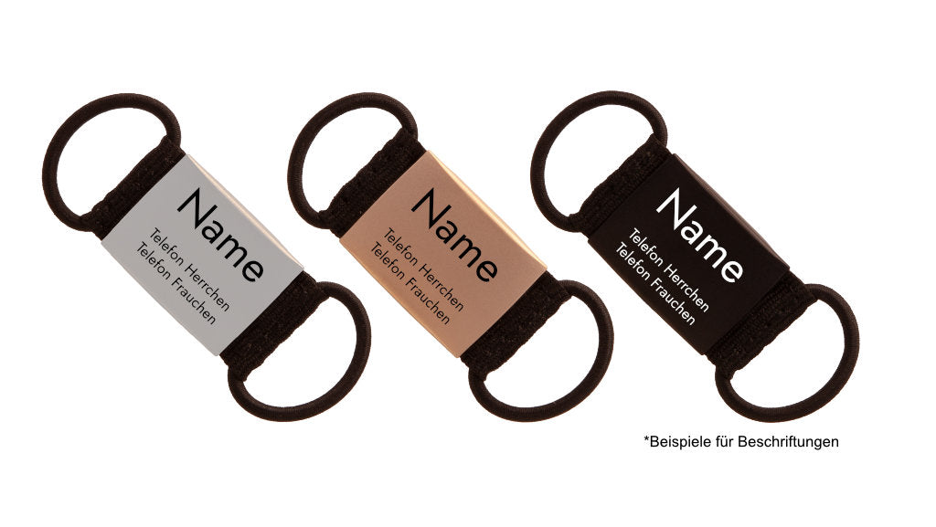 Lautlose Hundemarke mit Gravur (grau)