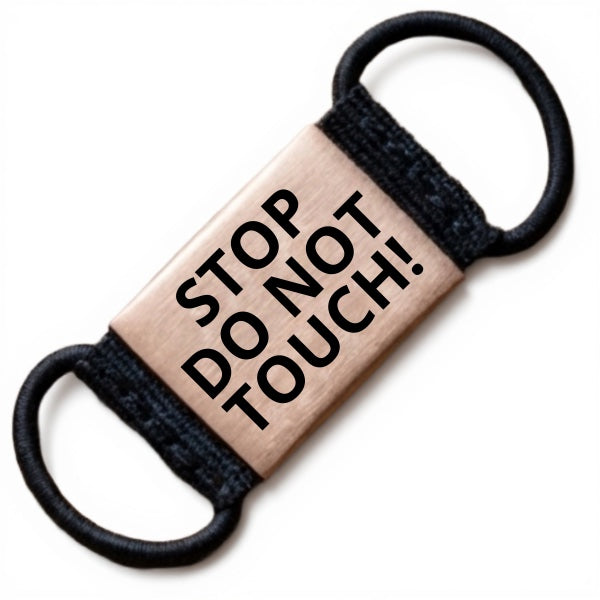 Lautlose Hinweis-Hundemarke "STOP DO NOT TOUCH"