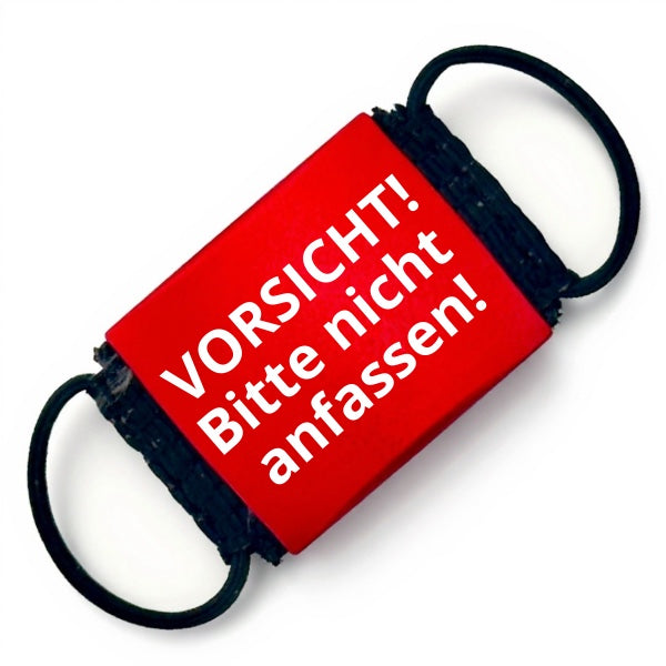 Custom Hinweis-Hundemarke – lautlose in rot