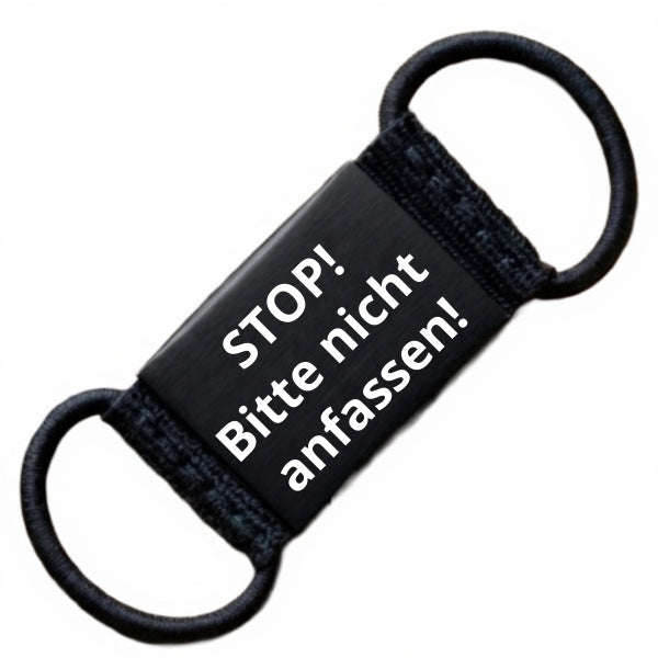 Lautlose Hinweis-Hundemarke "Stop! Bitte nicht anfassen"