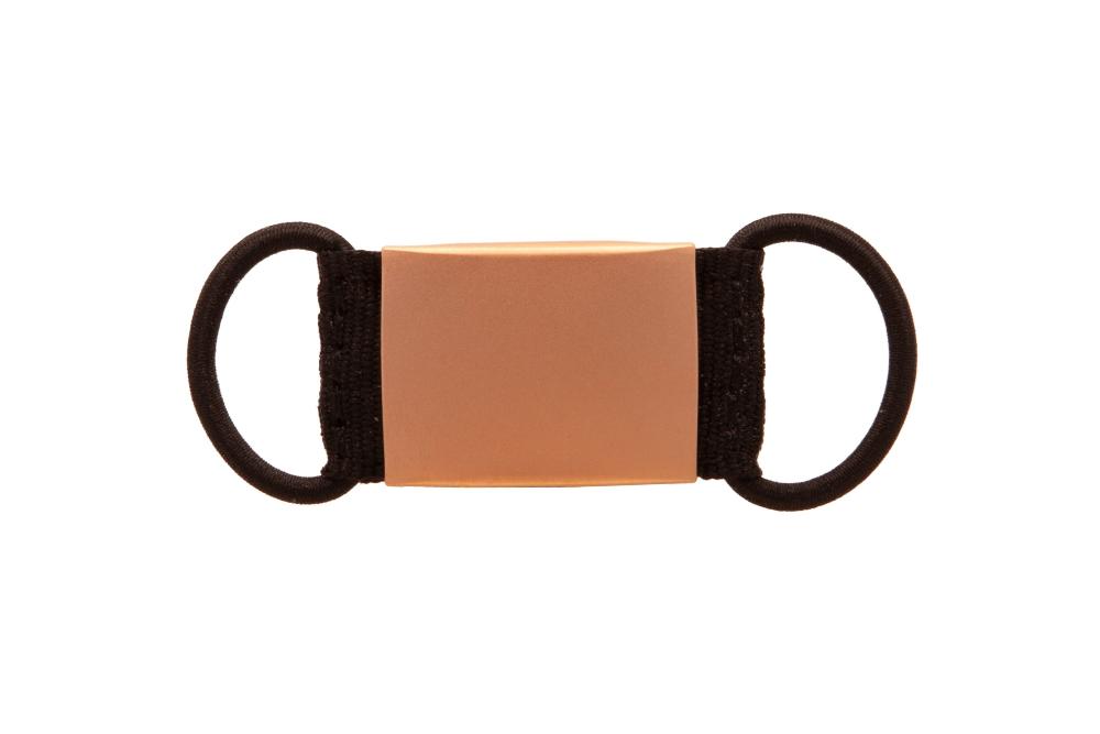 Lautlose Hundemarke mit Gravur (rosé-goldfarben)