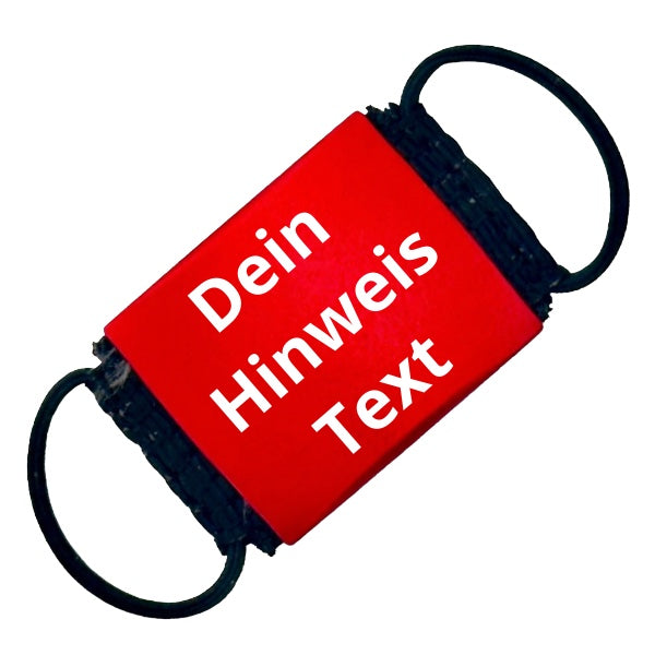Custom Hinweis-Hundemarke – lautlose in rot