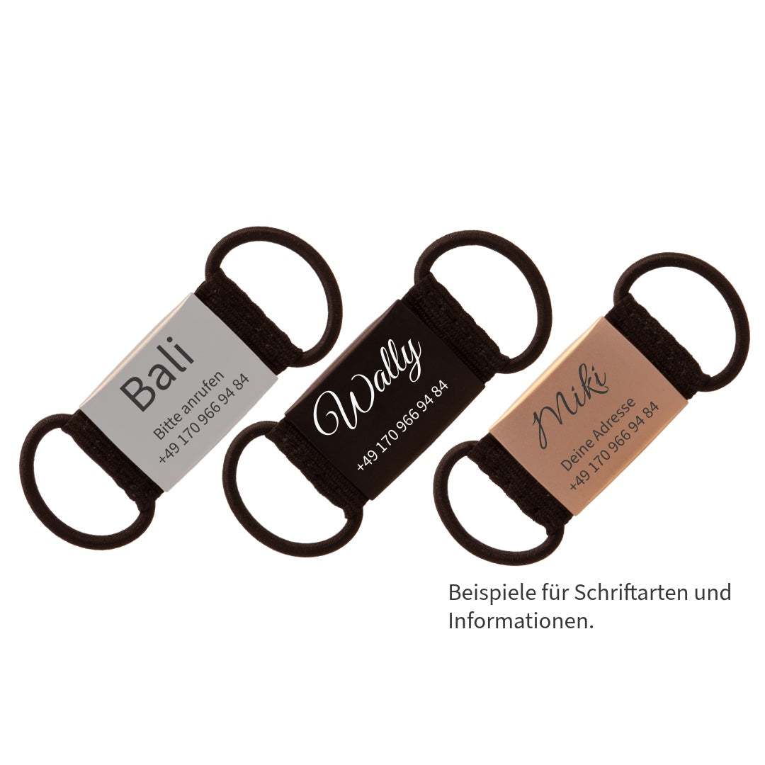 Premium Hundemarke mit Gravur (rosé-goldfarben)