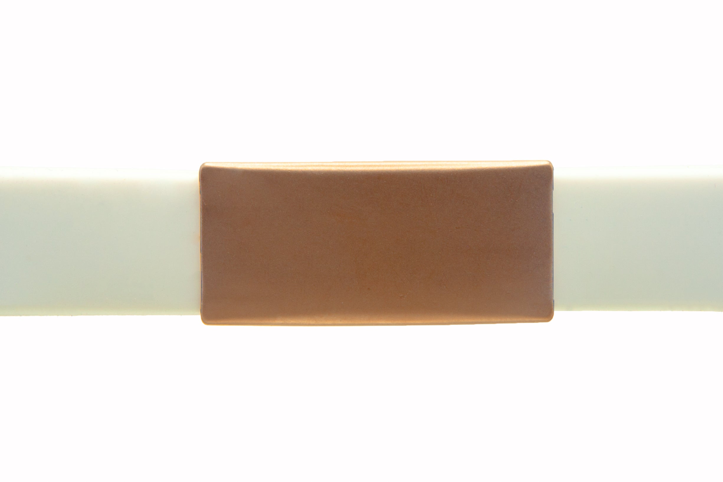 Info-Armband - rosé-goldfarbener iD-Tag mit weißem Armband