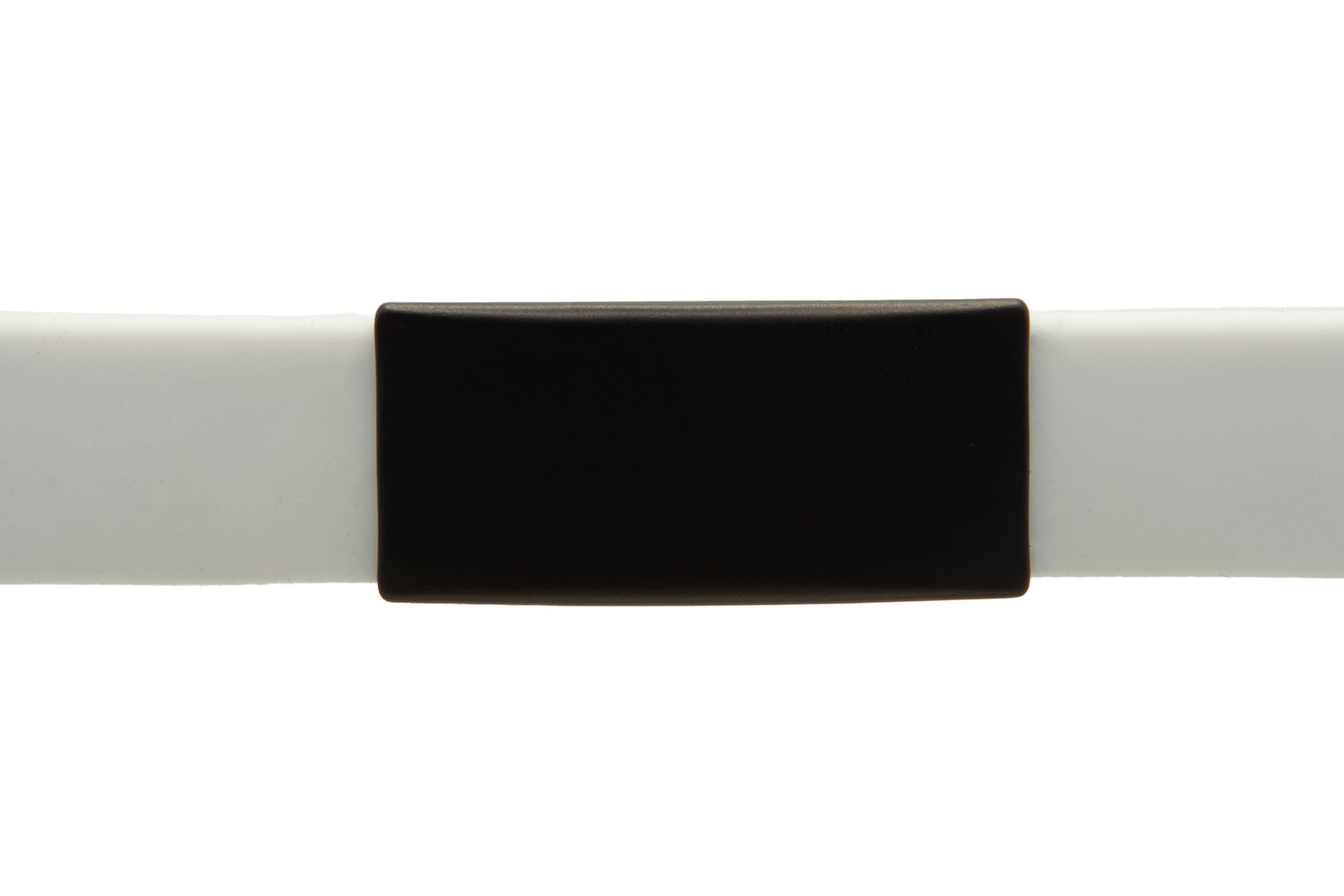 Info-Armband - schwarzer iD-Tag mit weißem Armband