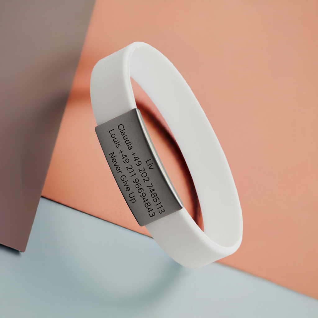 ID tag gray with bracelet