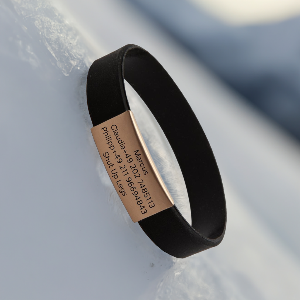 Bronze ID tag with bracelet
