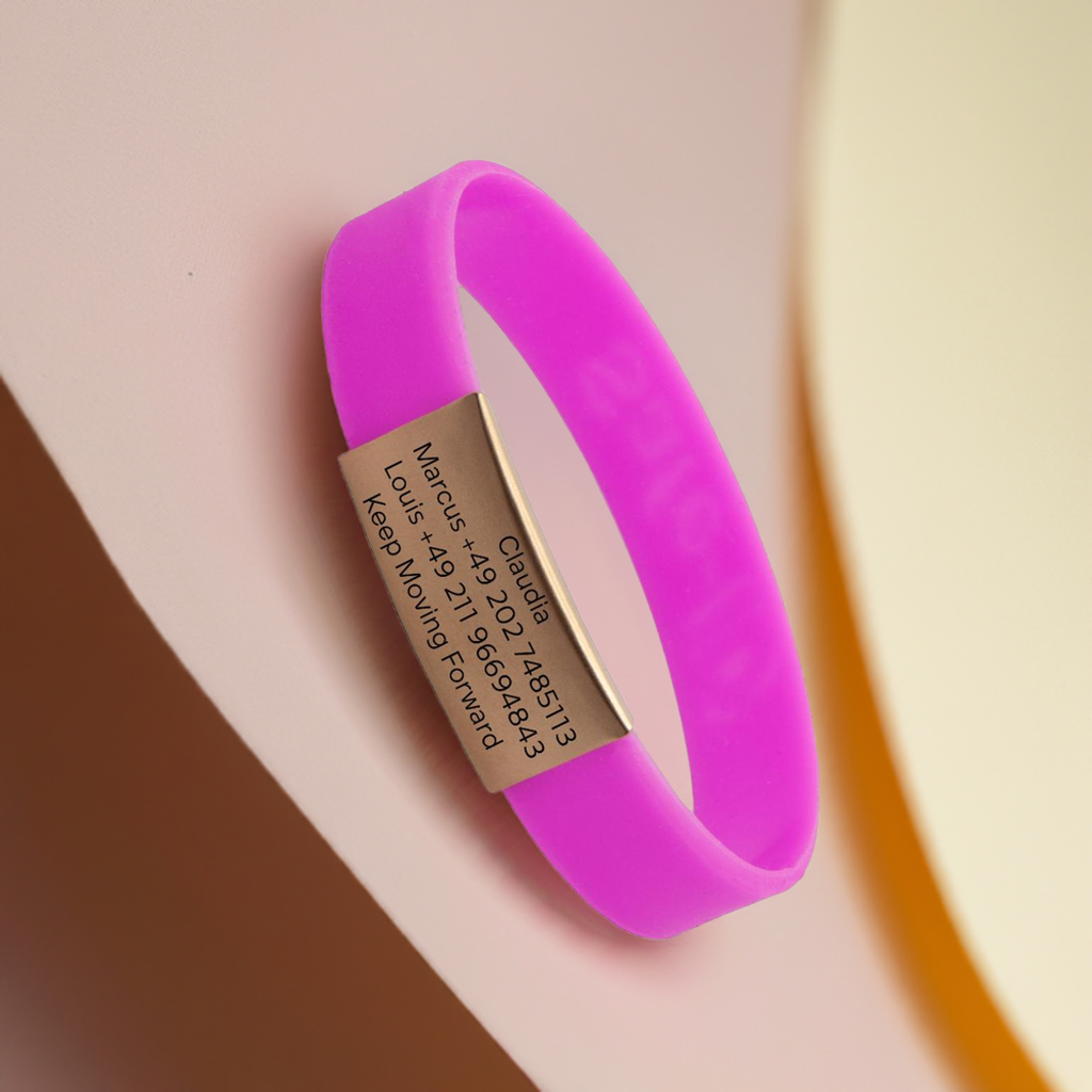 Bronze ID tag with bracelet