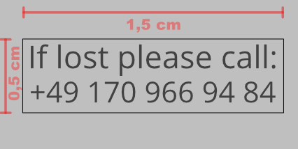 Ultra-Mini iD-Aufkleber - 42 St. (1,5 cm x 0,5 cm) - 2 Zeilen