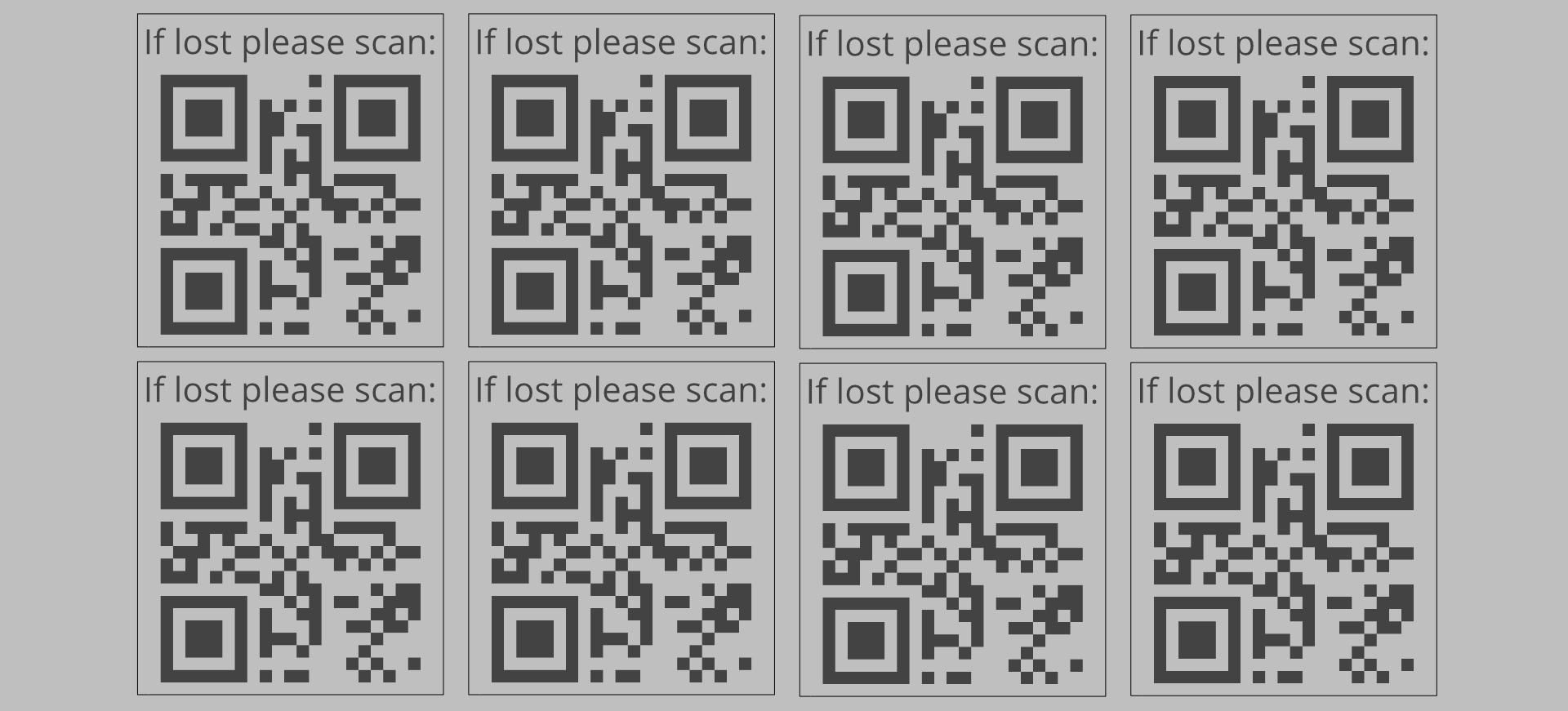 iD sticker with QR code