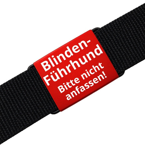 Blinden-Führhund Hinweis-Hundemarke – lautlose | Rot
