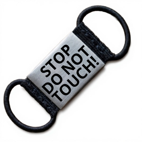 Lautlose Hinweis-Hundemarke "STOP DO NOT TOUCH"