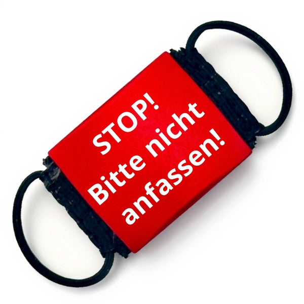 Lautlose Hinweis-Hundemarke "Stop! Bitte nicht anfassen"