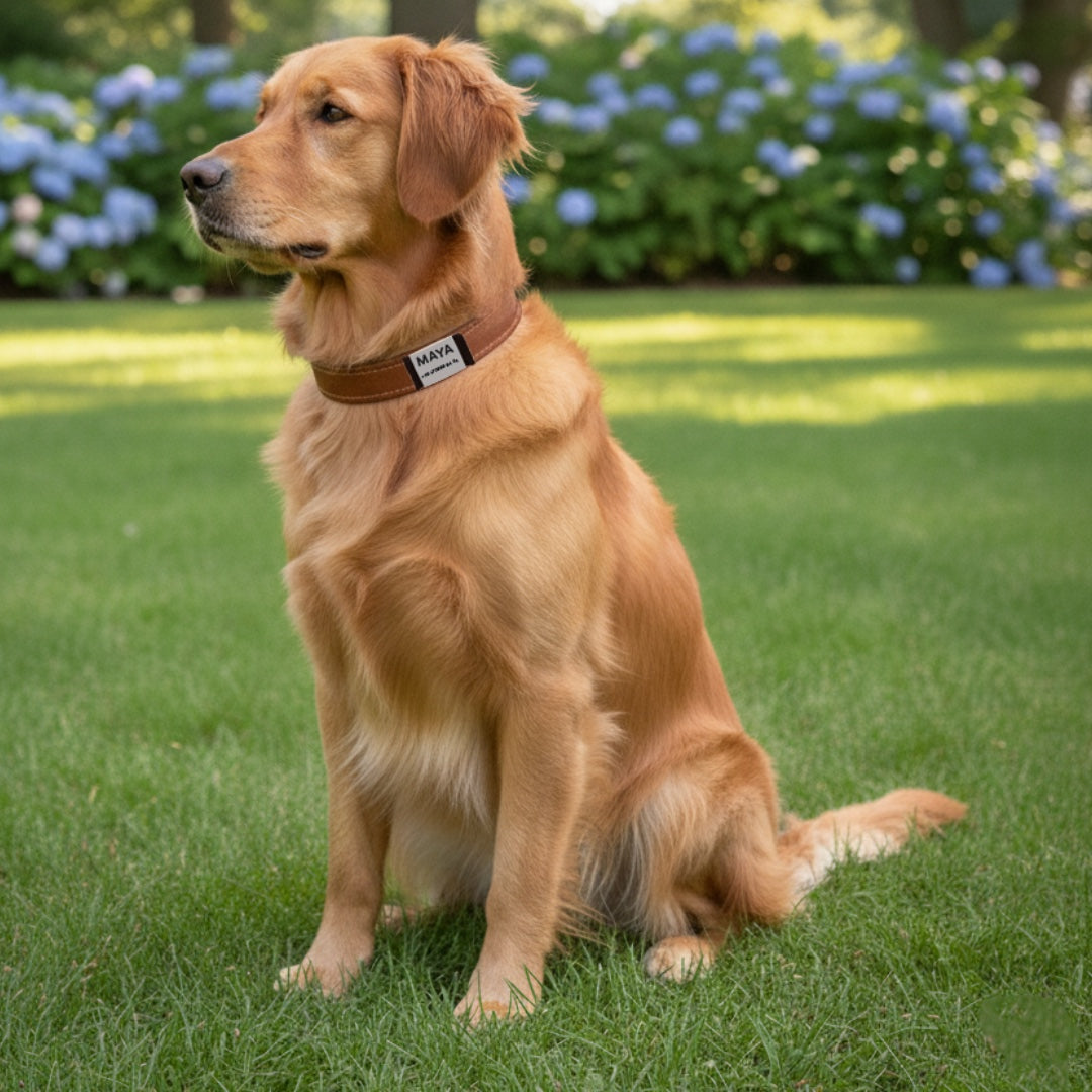 Lautlose Hundemarke mit Gravur (grau)