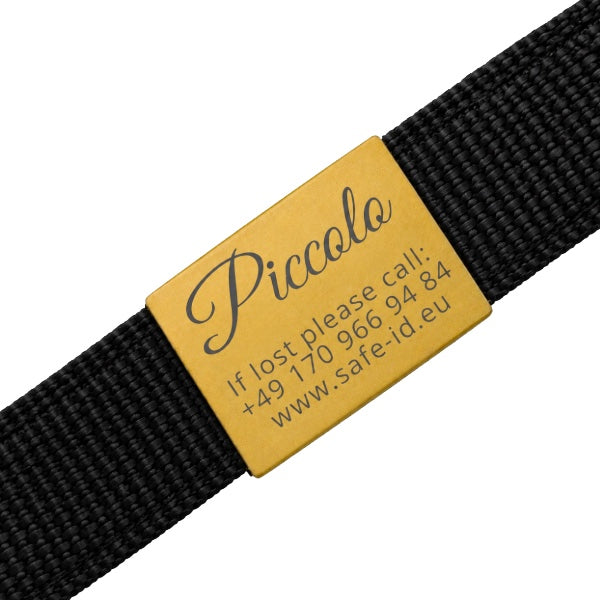 Lautlose Hundemarke mit Gravur – Kein Klappern am Halsband - gold
